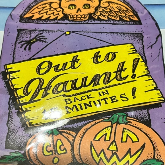 VTG Halloween Inflatable tombstone grave Pumpkins 3D Graveyard 1999 NOS Sealed - Picture 2 of 6